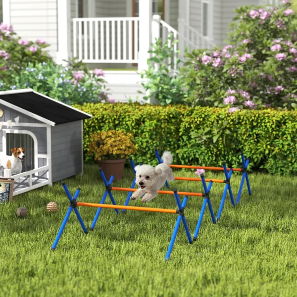 Agility Set Honden, 4 delige Agility Uitrusting Met Hindernissen, Draagtas Hoogteverstelbaar Trainingsset Voor Kleine Honden