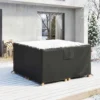 Beschermhoes Voor Tuinmeubelen Winterbestendig Waterdicht Dekking Anti UV Afdekzeil 420D Oxford Stof 125x125x74cm Zwart