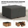 Beschermhoes Voor Tuinmeubelen Winterbestendig Waterdicht Dekking Anti UV Afdekzeil 420D Oxford Stof 125x125x74cm Zwart