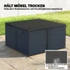 Beschermhoes Voor Tuinmeubelen Winterbestendig Waterdicht Dekking Anti UV Afdekzeil 420D Oxford Stof 125x125x74cm Zwart