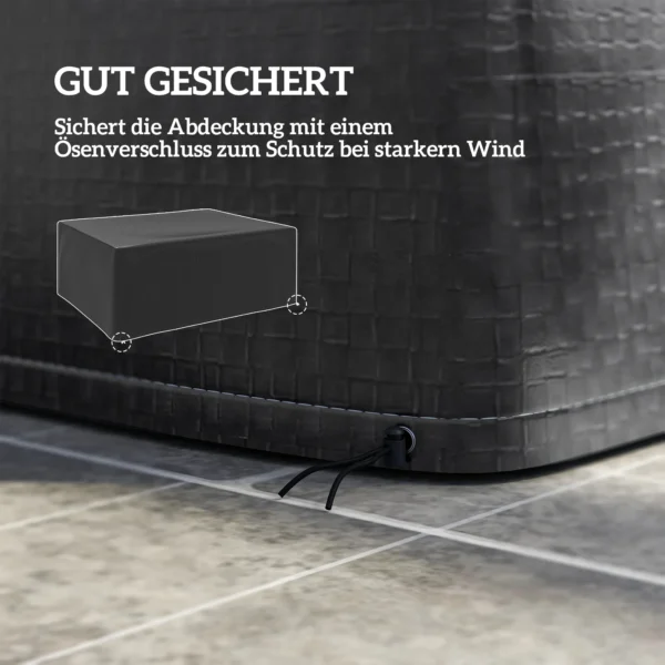 Beschermhoes Voor Tuinmeubelen Winterbestendig Waterdicht Hoes Anti UV Afdekzeil 235 X 190 X 90cm Zwart