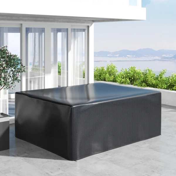 Beschermhoes Voor Tuinmeubelen Winterbestendig Waterdicht Hoes Anti UV Afdekzeil 235 X 190 X 90cm Zwart