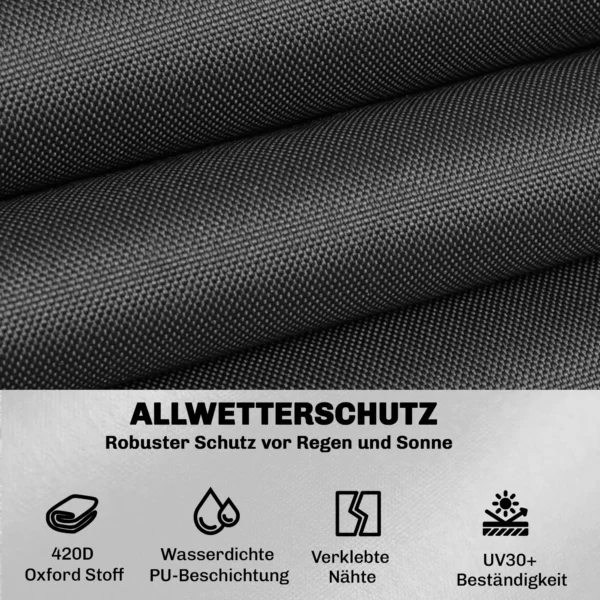 Beschermhoes Voor Tuinmeubelen Winterbestendig Waterdicht V vormig Anti UV Hoes 420D Oxford Stof 216x216x78 Cm Zwart