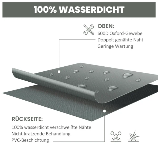 Beschermhoes Voor Tuinmeubelen Winterbestendig Waterdichte Afdekking Afdekzeil Oxford 275 X 205 X 90 Cm Donkergrijs