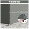 Beschermhoes Voor Tuinmeubelen Winterbestendig Waterdichte Afdekking Afdekzeil Oxford 275 X 205 X 90 Cm Donkergrijs