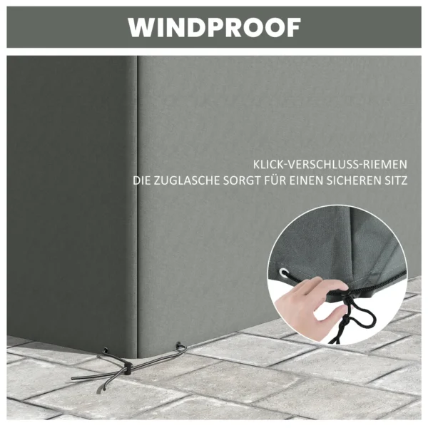 Beschermhoes Voor Tuinmeubelen Winterbestendig Waterdichte Afdekking Afdekzeil Oxford 275 X 205 X 90 Cm Donkergrijs