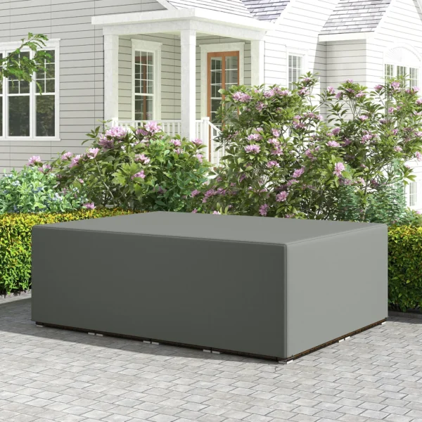 Beschermhoes Voor Tuinmeubelen Winterbestendig Waterdichte Afdekking Afdekzeil Oxford 275 X 205 X 90 Cm Donkergrijs