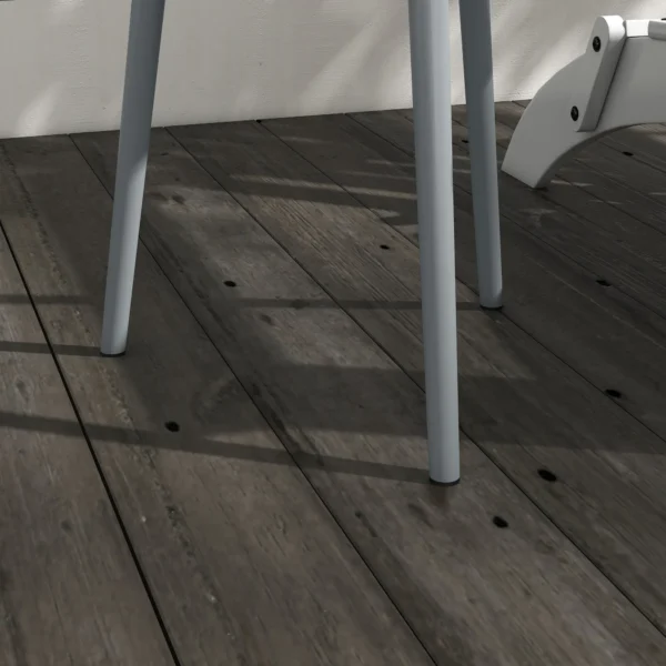 Bijzettafel, Salontafel, Tuintafel, Terrastafel Voor Tuin, Balkon, Staal, 40 X 40 X 50 Cm, Grijs