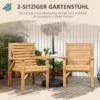 Bistro Set 3 delig Van Weerbestendig Hout Tuinmeubelset Met Lamellenontwerp Parasolgat Bruin