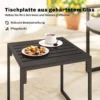 Bistro Set Voor 2 Personen, 3 delig Tuin bistro set Met Metalen Frame En Dikke Kussens