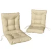 Buiten Zitkussen Met Rugleuning En Banden, Waterafstotende Kussens Voor Binnen En Buiten, Beige