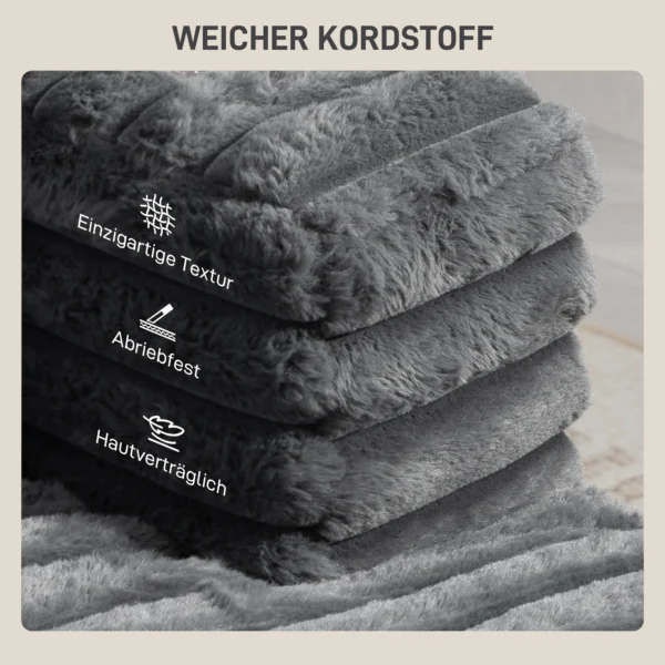 Chaiselongue 2 zits Groot Slaapbank 134 X 151 Cm Met Bekerhouder Voor Woonkamer, Grijs