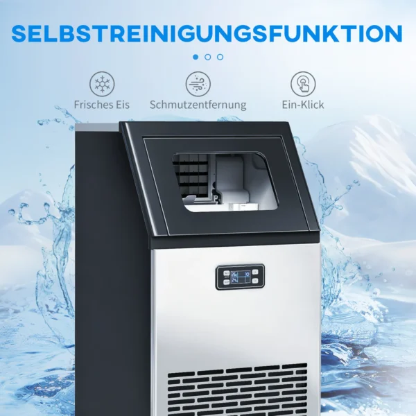 Commerciële IJsblokjesmachine 45 Kg/24H IJsmachine Met 11 Kg Opslag, LCD display Voor Restaurant