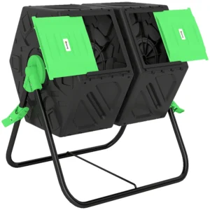 Composter 130 Liter, 67 X 60 X 77cm Snelcomposter Van Kunststof Met Ventilatiesysteem Voor Tuin, Keuken