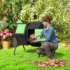 Composter 130 Liter, 67 X 60 X 77cm Snelcomposter Van Kunststof Met Ventilatiesysteem Voor Tuin, Keuken