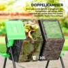 Composter 130 Liter, 67 X 60 X 77cm Snelcomposter Van Kunststof Met Ventilatiesysteem Voor Tuin, Keuken