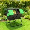 Composter 130 Liter, 67 X 60 X 77cm Snelcomposter Van Kunststof Met Ventilatiesysteem Voor Tuin, Keuken