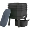 Composter 28 Liter, 39 X 39 X 51,5 Cm Snelcomposter Met Tabletten Weerbestendig Thermocomposter Donkergrijs