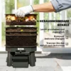 Composter 28 Liter, 39 X 39 X 51,5 Cm Snelcomposter Met Tabletten Weerbestendig Thermocomposter Donkergrijs