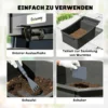 Composter 28 Liter, 39 X 39 X 51,5 Cm Snelcomposter Met Tabletten Weerbestendig Thermocomposter Donkergrijs