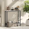 Consoletafel Gangtafel Met Verstelbare Voetkussentjes, Kantelbeveiliging 75 X 24 X 76 Cm Voor Kleine Ruimte Zwart
