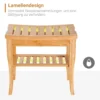 Douchekruk Badkruk Met Plank Douchestoel Badstoel Badrek Bambus 47,5 X 26 X 44,5 Cm Natuur