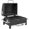 Draagbare Stalen Houtskoolgrill BBQ Smoker Met Deksel, Verstelbare Ventilatie, Tweelaags Kolenpan, Thermometer