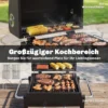 Draagbare Stalen Houtskoolgrill BBQ Smoker Met Deksel, Verstelbare Ventilatie, Tweelaags Kolenpan, Thermometer