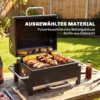 Draagbare Stalen Houtskoolgrill BBQ Smoker Met Deksel, Verstelbare Ventilatie, Tweelaags Kolenpan, Thermometer