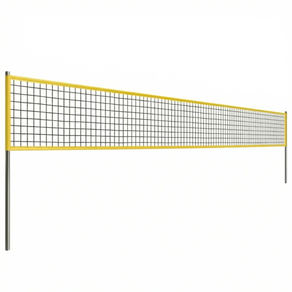 Draagbare Volleybalnet Set Met In Hoogte Verstelbare Stalen Palen En Draagtas 950 X 100 X 248 Cm Zwart