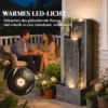 Drie traps Tuinfontein Met LED verlichting, Plantenbak, Pomp, Steenlook, Verstelbaar 38 X 19 X 101 Cm