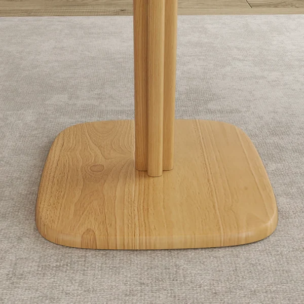 Eettafel, 70 X 70 Cm Keukentafel Voor 4 Personen Gemaakt Van Rubberhout Voor Keuken, Eetkamer, Natuur