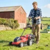 Elektrische Grasmaaier 800 W Met 40 Cm Snijbreedte 45L Opvangbak Accu indicator Overbelastingsbeveiliging 7 Maaihoogtes
