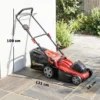Elektrische Grasmaaier 800 W Met 40 Cm Snijbreedte 45L Opvangbak Accu indicator Overbelastingsbeveiliging 7 Maaihoogtes
