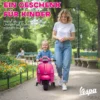 Elektrische Kinder Vespa 6V Elektromotorfiets Met Stabilisatiewielen, Koplamp, Claxon Voor 2 6 Jaar 71 X 37 X 52 Cm Roze