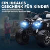 Elektrische Kinderquad, 3 8 Km/u, 45 Min. Bedrijfstijd, LED Koplampen, Muziekspeler Met USB, Voor Kinderen Van 3 Tot 5 Jaar