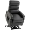 Elektrische Relaxstoel Met Opsta hulp, Afstandsbediening, Voetensteun, Ligfunctie, Donkergrijs