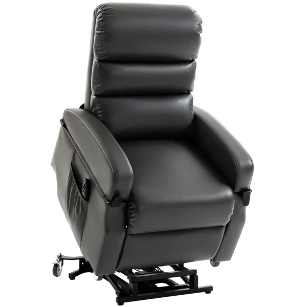 Elektrische Relaxstoel Met Opsta hulp, Afstandsbediening, Voetensteun, Ligfunctie, Donkergrijs