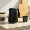 Elektrische Waterkoker, 1,7L, Snelkookfunctie, 2200W, Met Verwijderbare Kalkfilter, Automatische Uitschakeling, Zwart