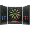 Elektronisch Dartbord E Dartboard Met Deuren Houtlook LED Display Spraakberichten 6 Dartpijlen, 24 Vervangende Punten