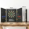 Elektronisch Dartbord E Dartboard Met Deuren Houtlook LED Display Spraakberichten 6 Dartpijlen, 24 Vervangende Punten