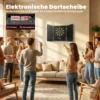 Elektronisch Dartbord E Dartboard Met Deuren Houtlook LED Display Spraakberichten 6 Dartpijlen, 24 Vervangende Punten