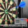 Elektronisch Dartbord E Dartboard Met Deuren Houtlook LED Display Spraakberichten 6 Dartpijlen, 24 Vervangende Punten