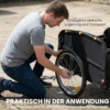 Fietskar 170 Liter Fiets Vrachtaanhanger Met Koppeling Afdekzeil 51 Cm Snelspannende Luchtbanden Tot 40 Kg