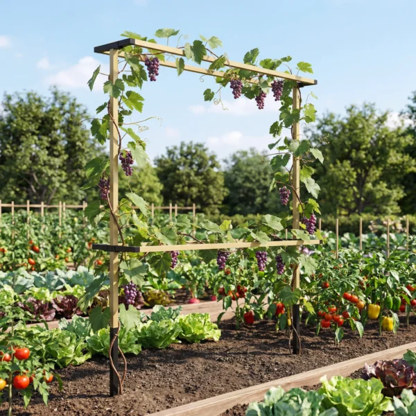 Flexibel Metalen Tuinrooster Voor Bessen: Frambozen, Bramen & Blauwe Bessen Uitbreidbaar Rooster