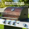 Gasgrill 10,5 KW 3+1 Branders BBQ Grillwagen Roestvrij Staal Incl Zijbrander Flesopener Thermometer Gietijzeren Grillrooster