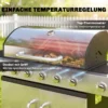 Gasgrill 18,6 KW 6+1 Brander BBQ Grillwagen Gemaakt Van Roestvrij Staal Inclusief Rolthermometer, Warmhoudrooster, Zijtafel, Onderkast