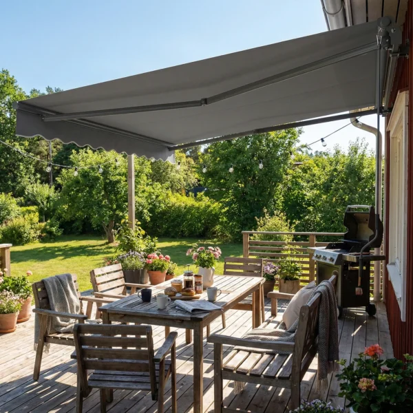 Gelenkarm Zonnescherm Zonnescherm 350 X 300cm Inclusief Zwengel & Muurbeugel, Instelbare Hoek