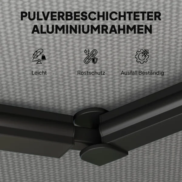 Gelenkarm Zonnescherm Zonnescherm 350 X 300cm Inclusief Zwengel & Muurbeugel, Instelbare Hoek