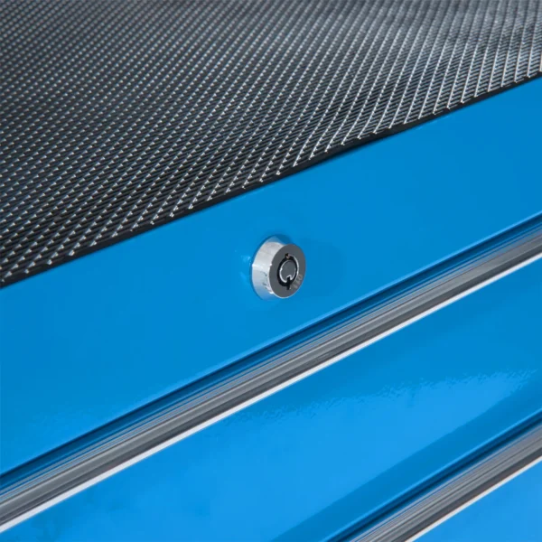 Gereedschapskast, Gereedschapskist, 5 Laden, Rolbaar, Staal, Blauw